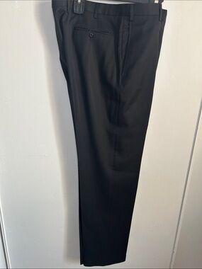Zanella Men's Wool Classic Dress Pants in Black